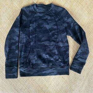 Lululemon Athletica Black and Grey Camo Sweatshirt